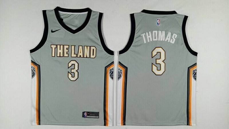 Men Cleveland Cavaliers #3 Thomas Grey City Edition Nike NBA Jerseys->women nhl jersey->Women Jersey